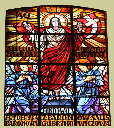 stained glass window in Kahlenberg Kirche