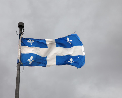 flag of Quebec with Cross
