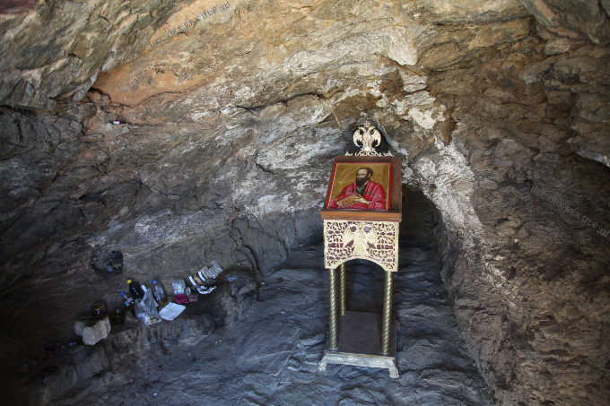 inside Saint Paul's Kaloi Limenes cave