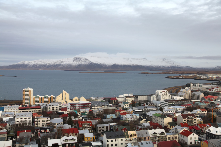 Reykjavík looking Northeast by north