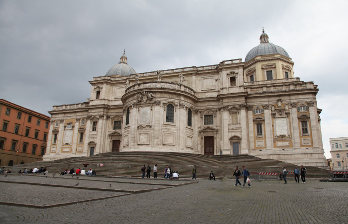 Apse area of exterior of Basilica di Santa Maria Maggiore