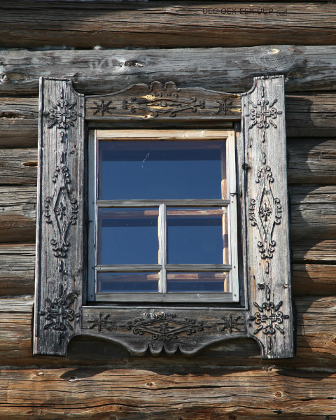 window from peasant home 19th century