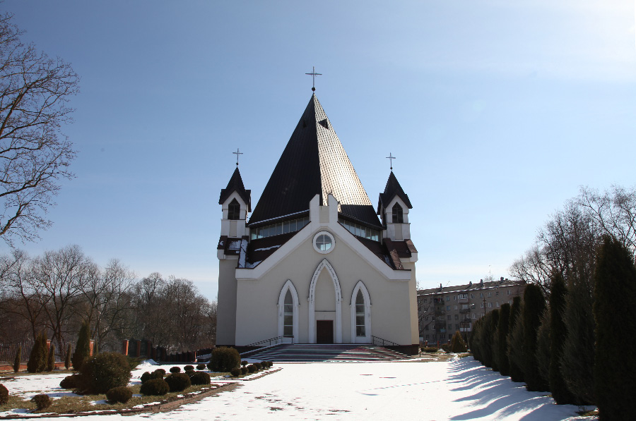 Holy Trinity Catholic parish Church in Pskov Russia
