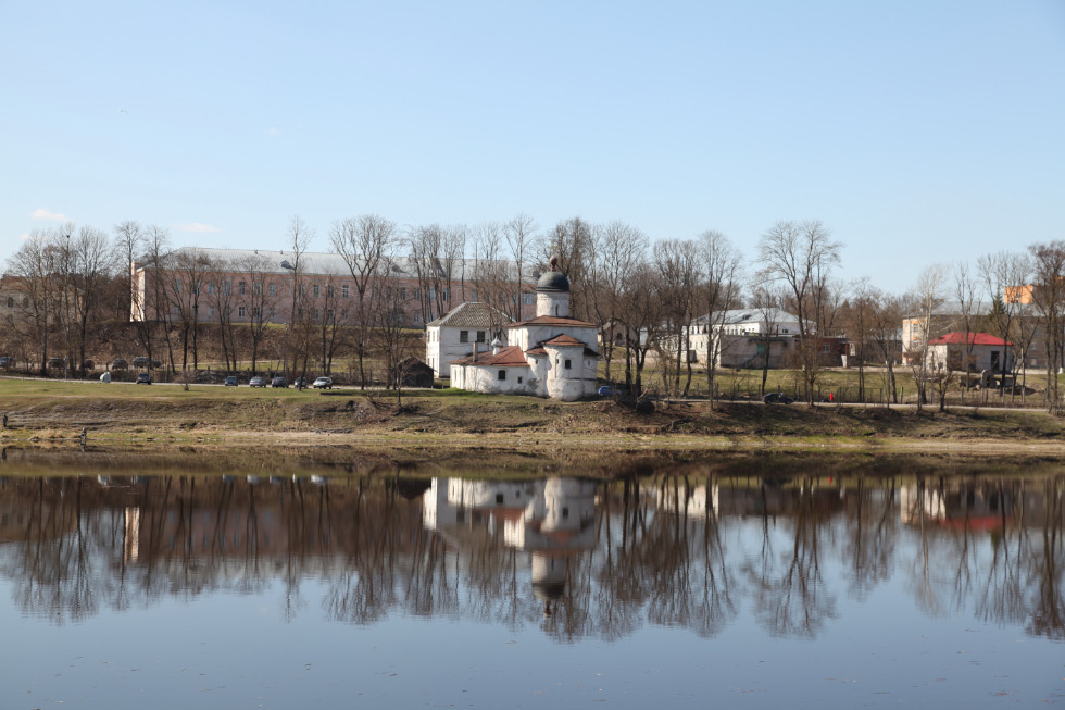 Church of Pope Saint Clement in Pskov and on the bank of the Velikaya River