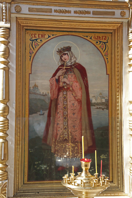Saint Olga Princess of Kiev by Mikhail Vasilyevich Nesterov in Trinity Cathedral in Pskov
