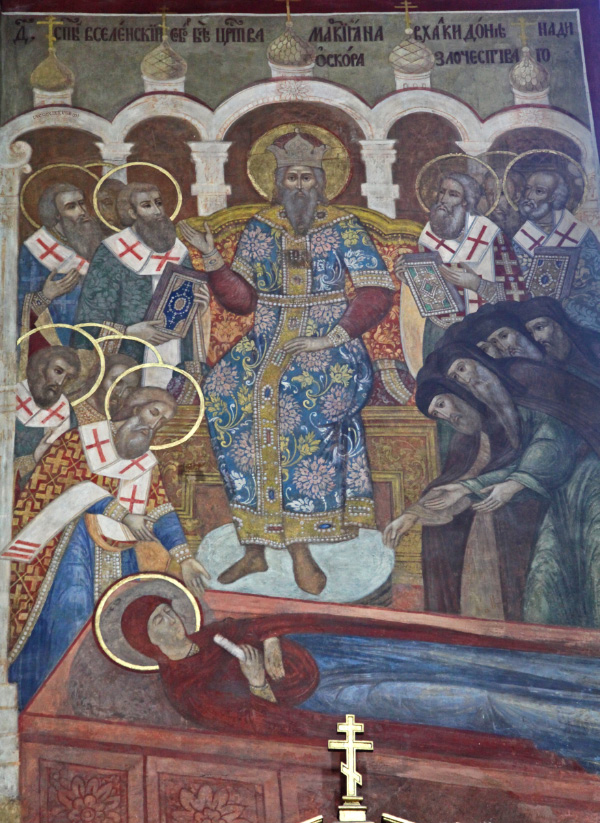 in European Christendom 17th century icon in fresco, in the 16th century Успенский Собор — Cathedral of the Dormition