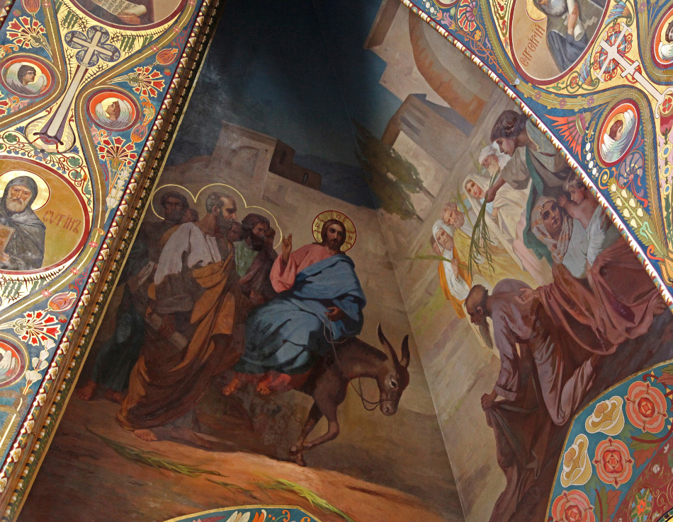 ceiling fresco Church of the Dormition in Saint Petersburg