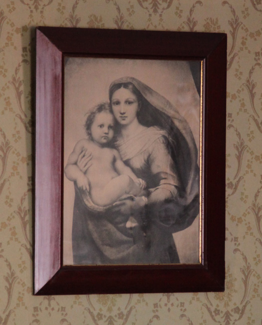 Madonna and Child on Dostoyevskii's study wall