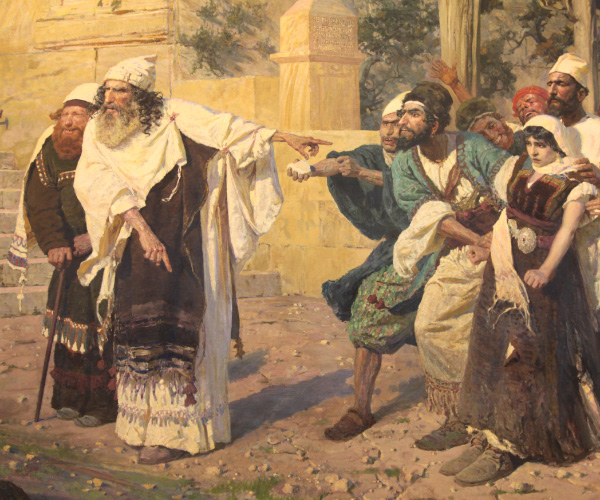 Christ and Adulterous and Hypocrits by Vasily Polenov