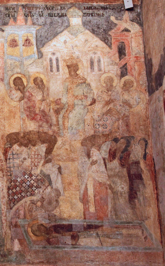 in European Christendom Fresco in the Transfiguration of the Savior Cathedral, Fourth Vsyelenskii Sobor