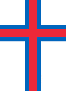 Faroe Islands (Denmark) flag with Christian Nordic Cross