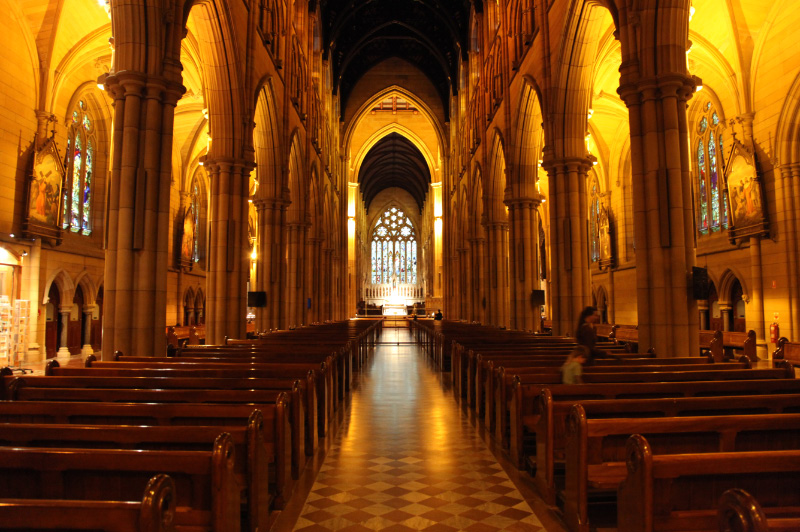 interior in golden light